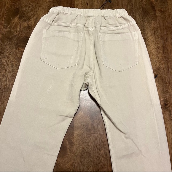 NWT Mustard Seed Wide Leg Distressed Drawstring Cargo Relaxed Fit Pants Small - Picture 11 of 11